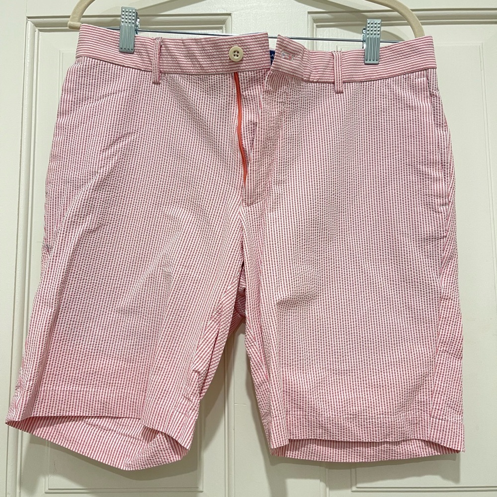 Peter Millar Pink Flat Front Shorts